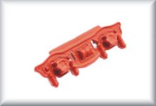 Tender side wall light red, zinc cast iron, price per piece.