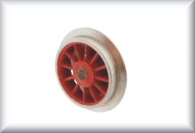 Spoked wheel, small and nickel-plated, zinc cast metal, suitable for RE/RET/SE/SEW/SEWH 800 and trailing axle F/HR 800, price per piece.