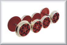 Drive wheel set, broad version, suitable for MS 800, zinc cast iron, nickel-plated, price per set.