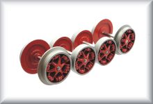 Drive wheel set, broad version, suitable for MS 800, zinc cast iron without nickel, grey, price per set.