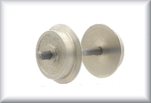 Radsatz, 29 mm, vernickelt ohne Kupfer, f&uuml;r Tender und Waggons, Zinkdruckguss,  Preis pro Achse.