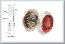 Drive axle complete. Dimensions of the wheels can be seen in the photo. Price per axle.
