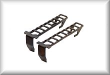 2 stairs for tank wagon 314, black, burnished, price per pair.