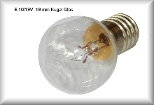 Bulb  19 Volt, base E 10, glass bulb diameter 18mm (M&auml;rklin No. 1359), clear