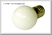 Bulb 19 volts, base E 10, glass bulb diameter 18mm (M&auml;rklin No. 1359), opal