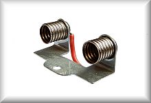 Lamp holder, suitable for T 800, R 800, SK 800, HR 800, lamp socket made from tin plate, price per piece.